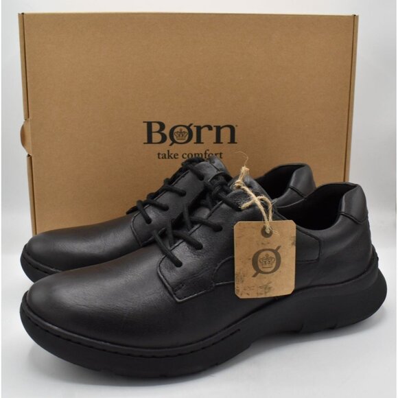 Born Mens Size 11 Cornell Black Full Grain Leather Oxford Shoes Sneakers - Picture 1 of 12
